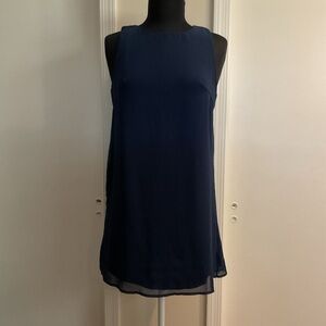 🤍 Navy Blue Open Back Short Dress